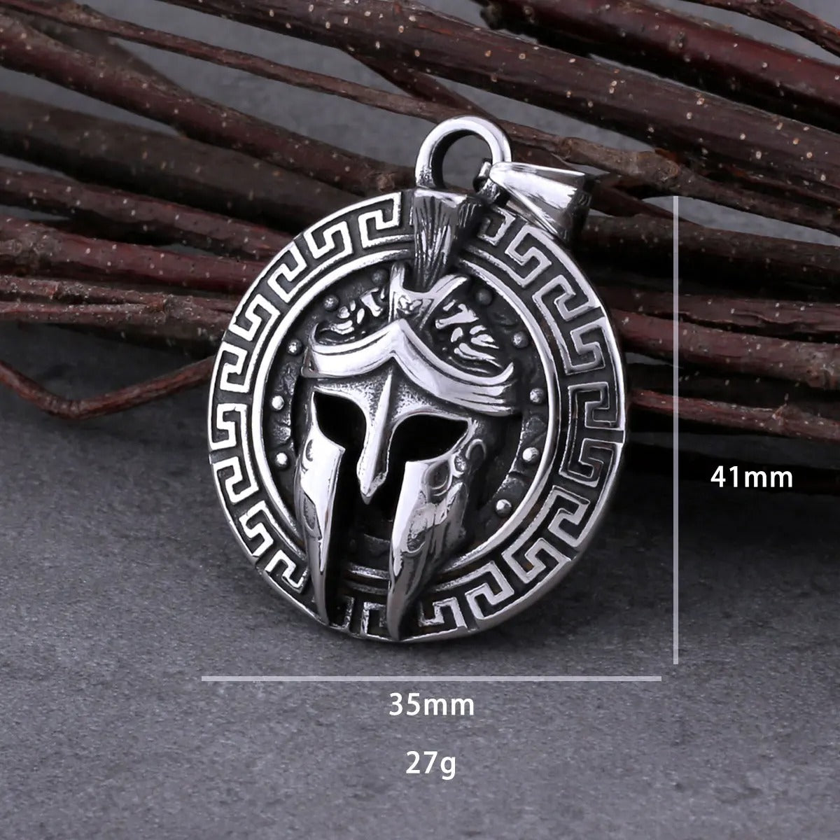 Vintage Norse Spartan Warrior Mask Necklace Men's Punk Viking Amulet Pendant Necklace Fashion Charm Stainless Steel Jewelry Gift