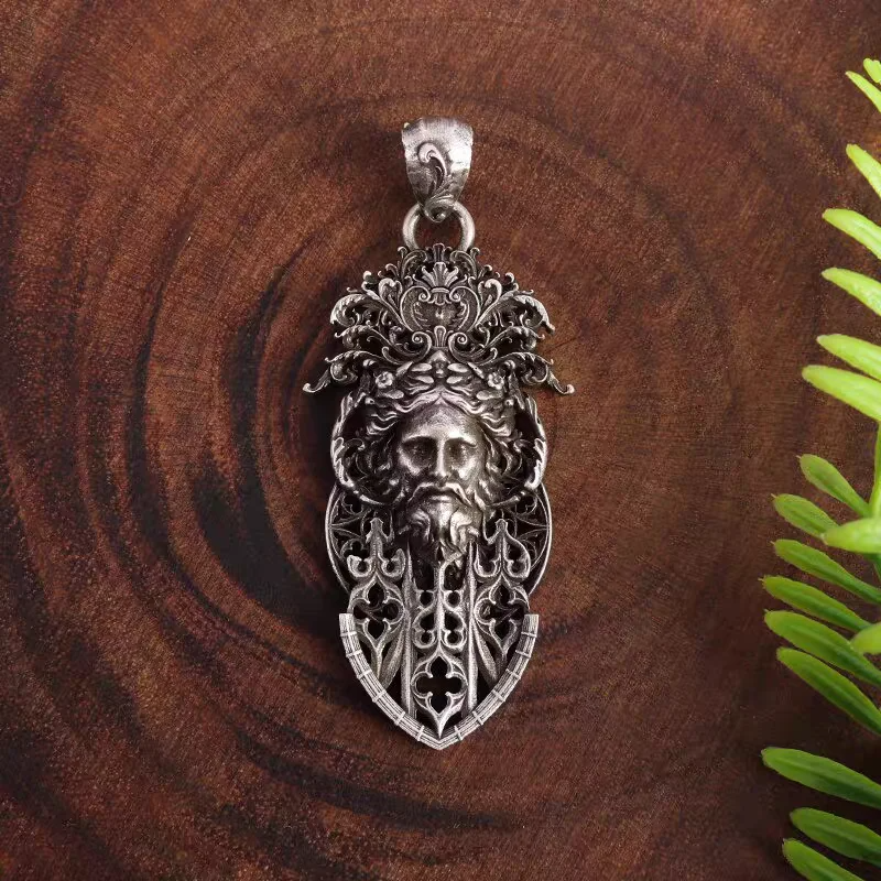 Fashion S925 silver made old craft Zeus pendant men item pendant