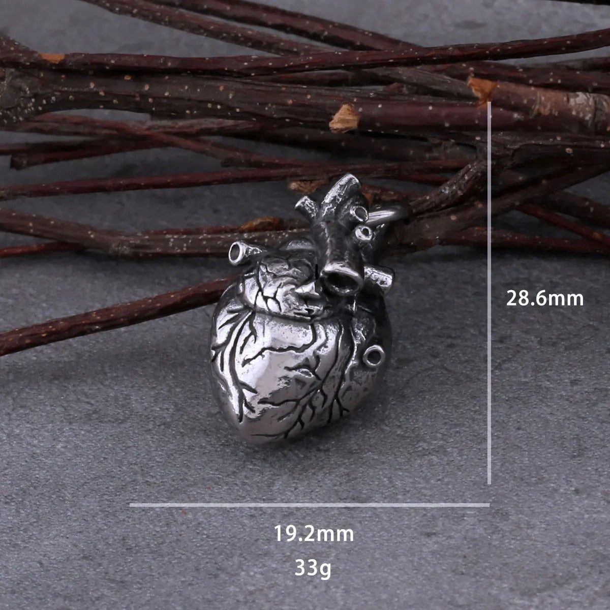 Fashion Hip Hop Heart Necklace  Stainless Steel For Men and Women Punk Vintage Biker Pendant Charm Lucky Heart Jewelry Gifts
