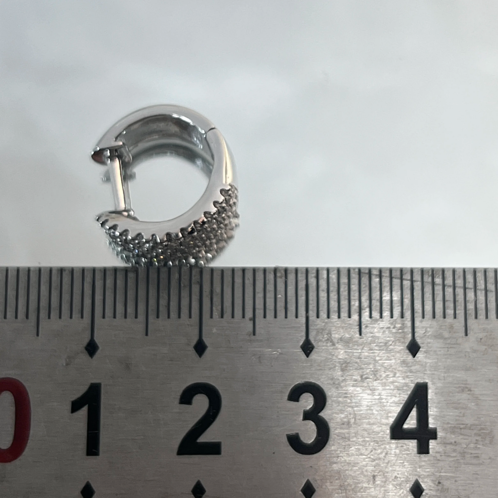 Hot sale full diamond stud earrings S925 silver plated earrings hip hop tide brand