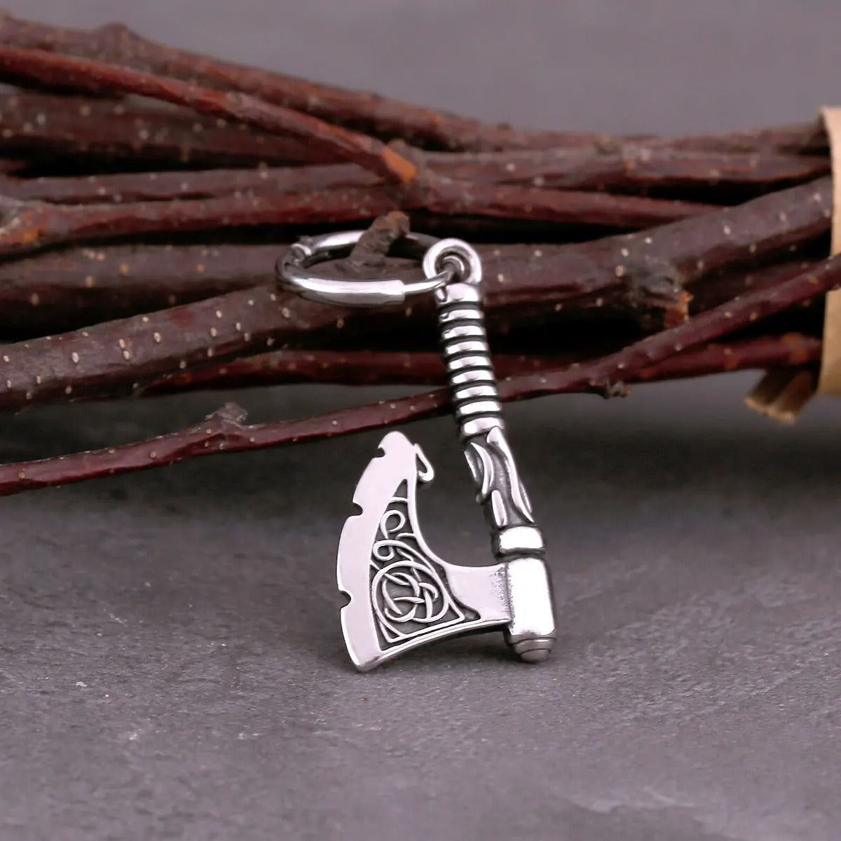 Hip Hop Punk Viking Axe Drop Earrings Fashion Celtic Knot Rune Amulet Earrings Rock Biker Boys Stainless Steel Accessories