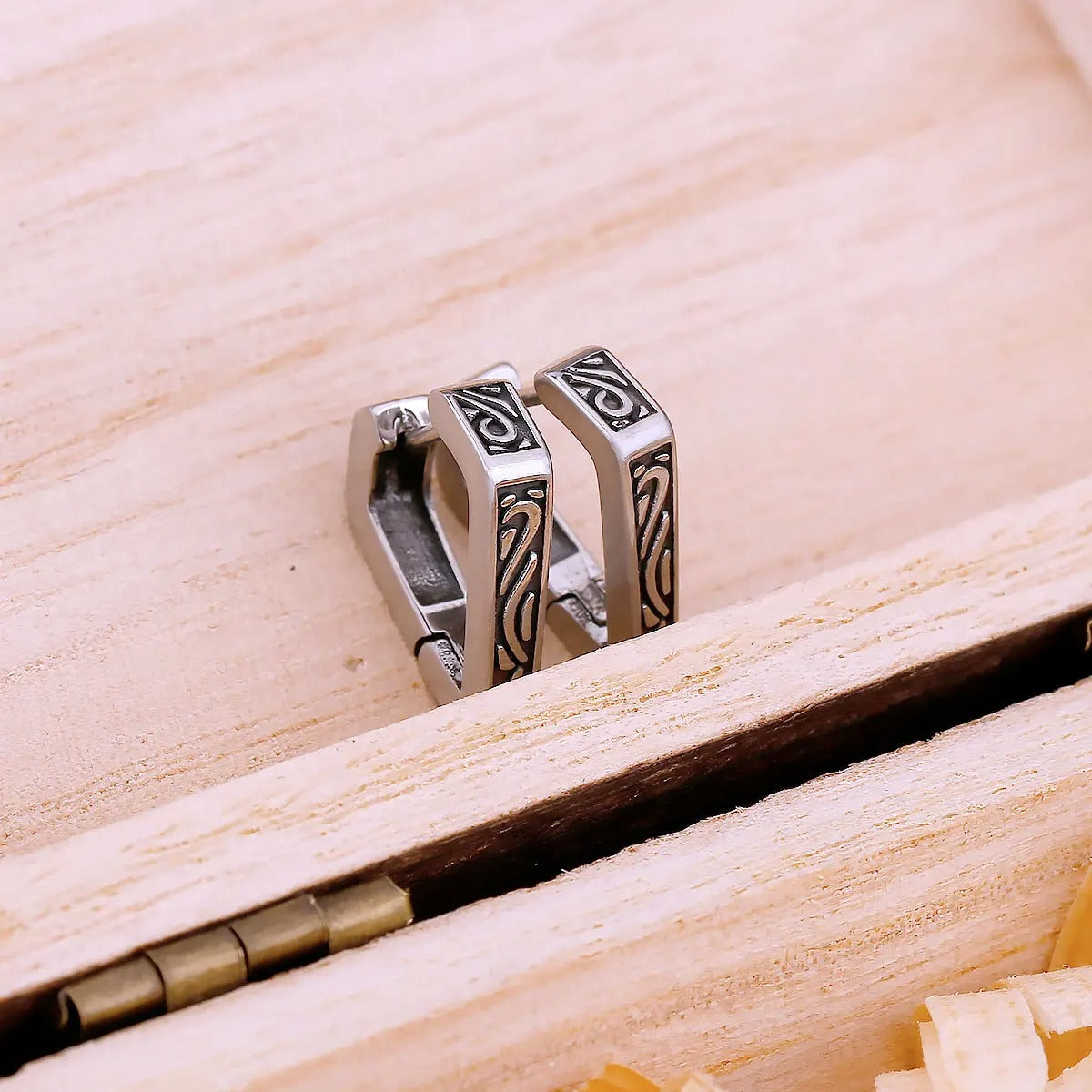 Fashion Minimalist Geometric Stud Earrings for Men and Women Stainless Vintage Rune Amulet Earrings Hip Hop Punk Gift Jewelry