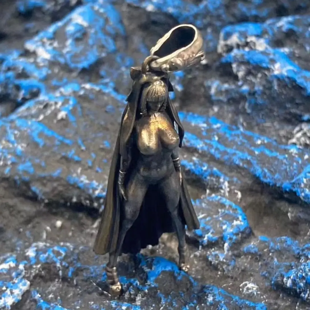 Hot sale Retro personality pendant s925 Silver Do Old  Process Lady Figure Pendletry Pendletry