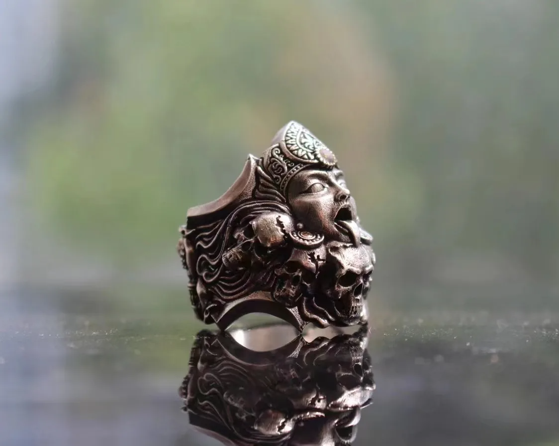 Fashionable and personalized S925 silver ring Ares men's ring