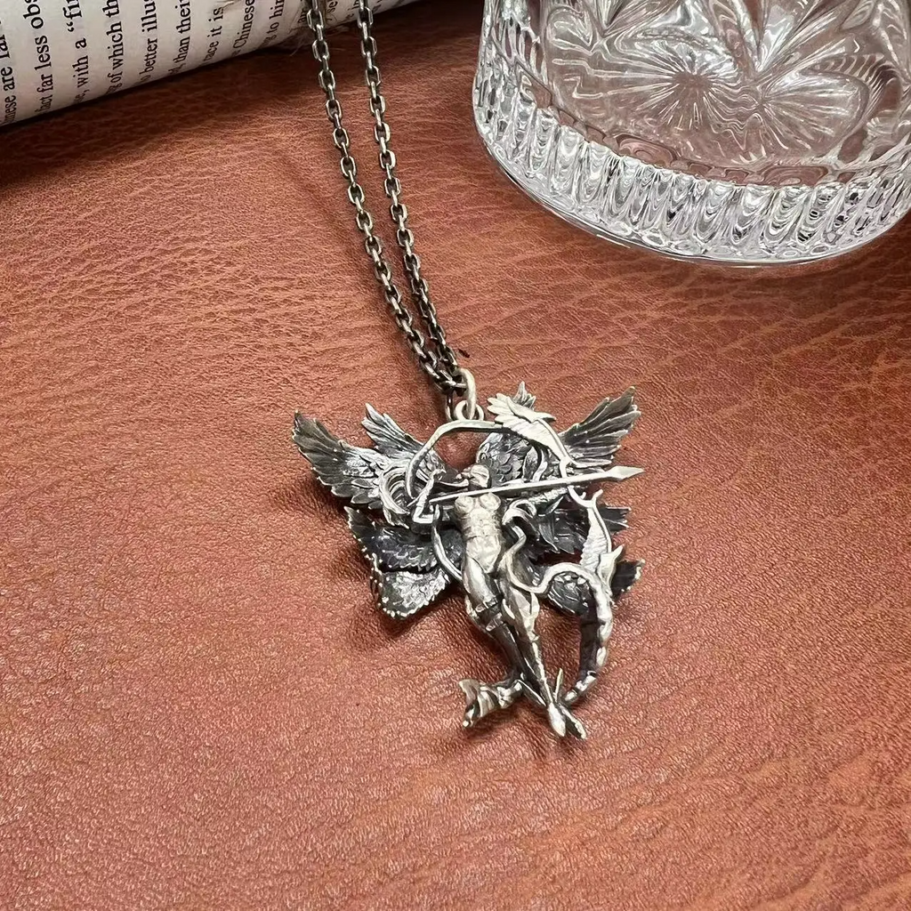 Digital Baby Heavenly Beast Pendant S925 Silver Do Old Craft Heavenly Beast Pendant Vintage Couples