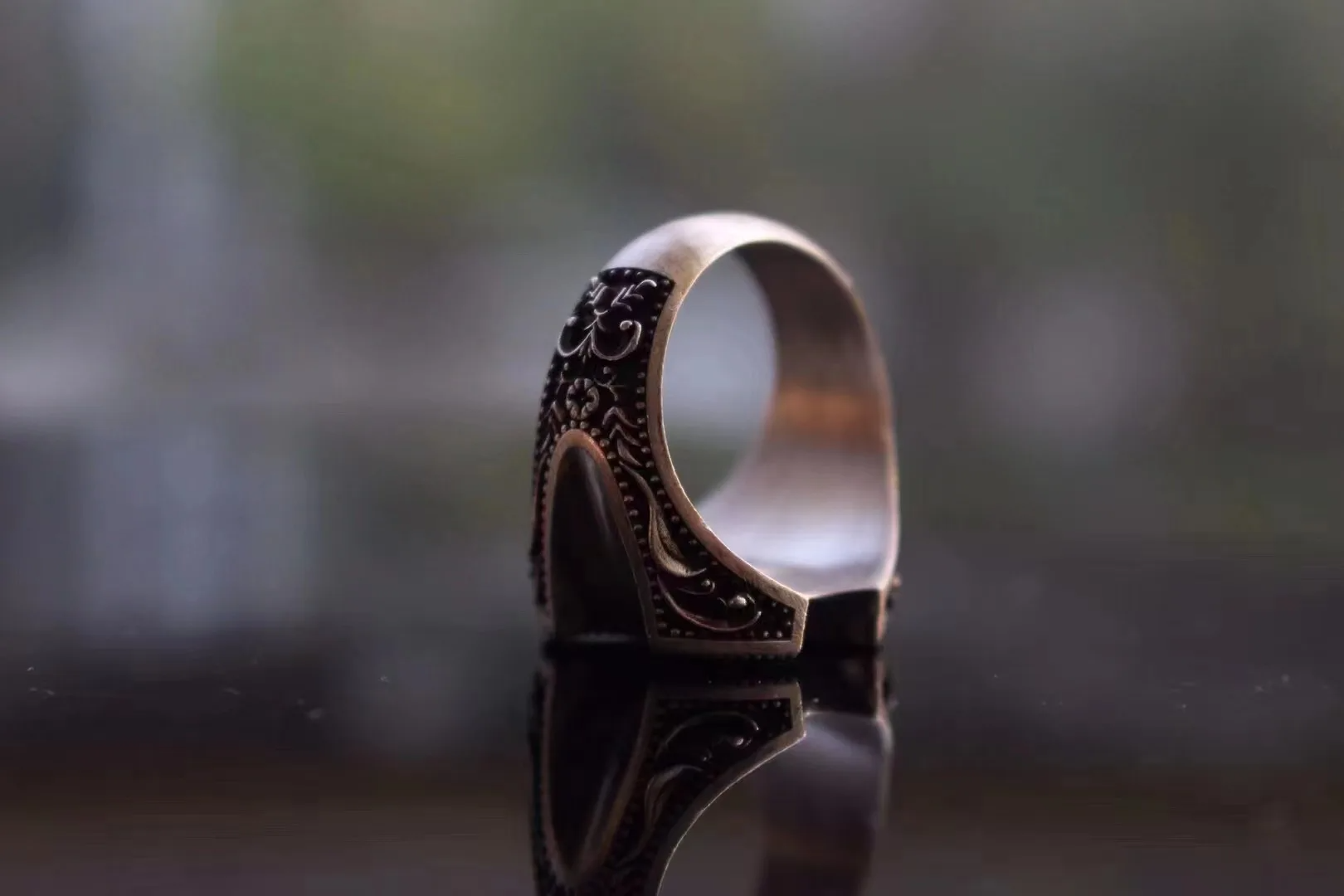 Fashionable and personalized S925 sterling silver ring, neutral decompression ring