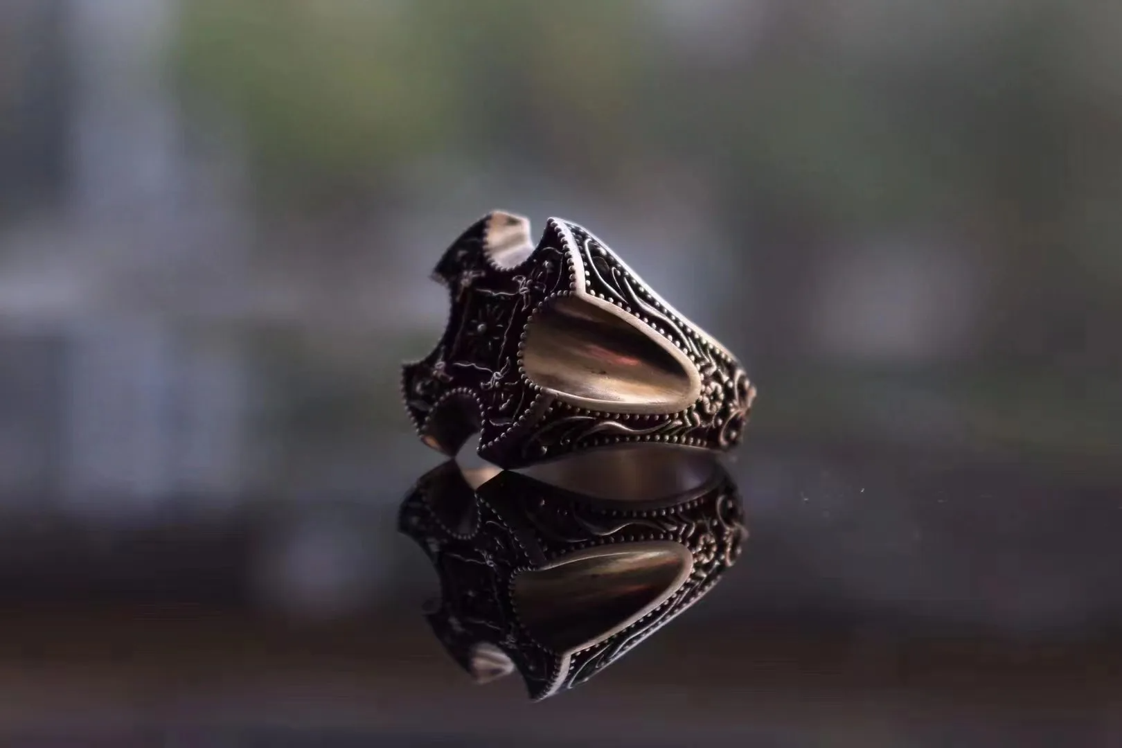 Fashionable and personalized S925 sterling silver ring, neutral decompression ring