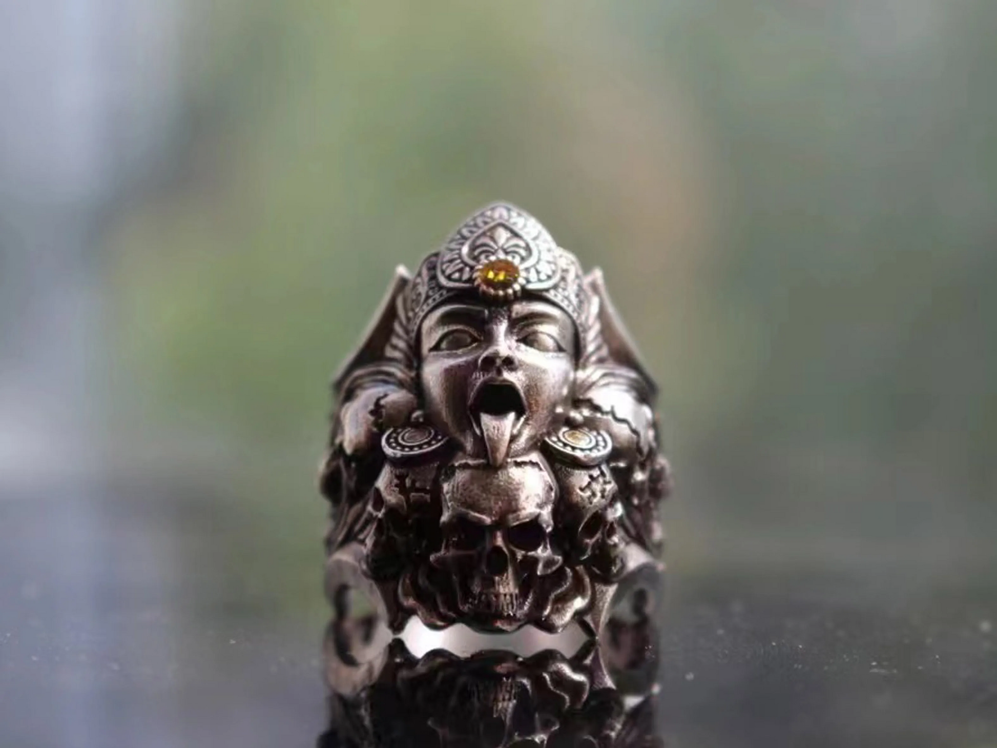Fashionable and personalized S925 silver ring Ares men's ring