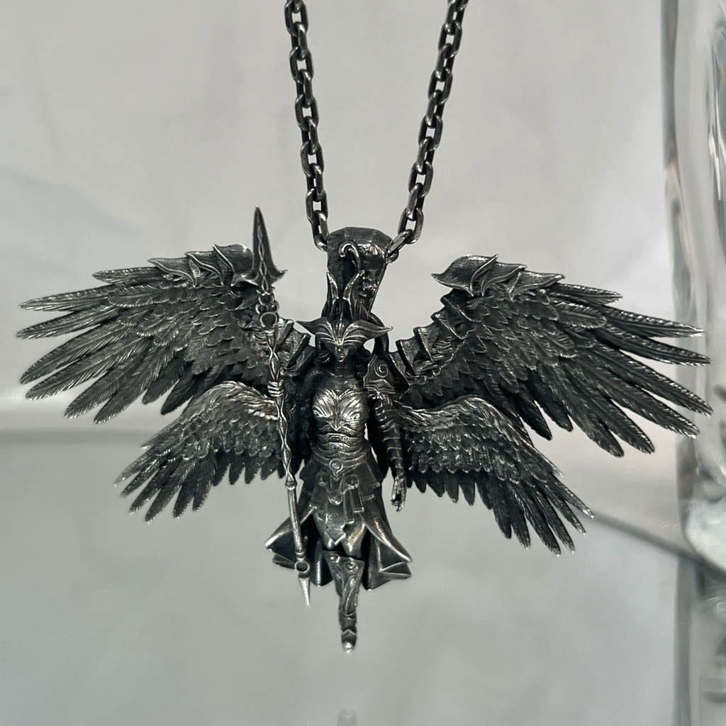 925 Sterling Silver Pendant Do Old Version Archangel Pendant Guardian Personality Original Design