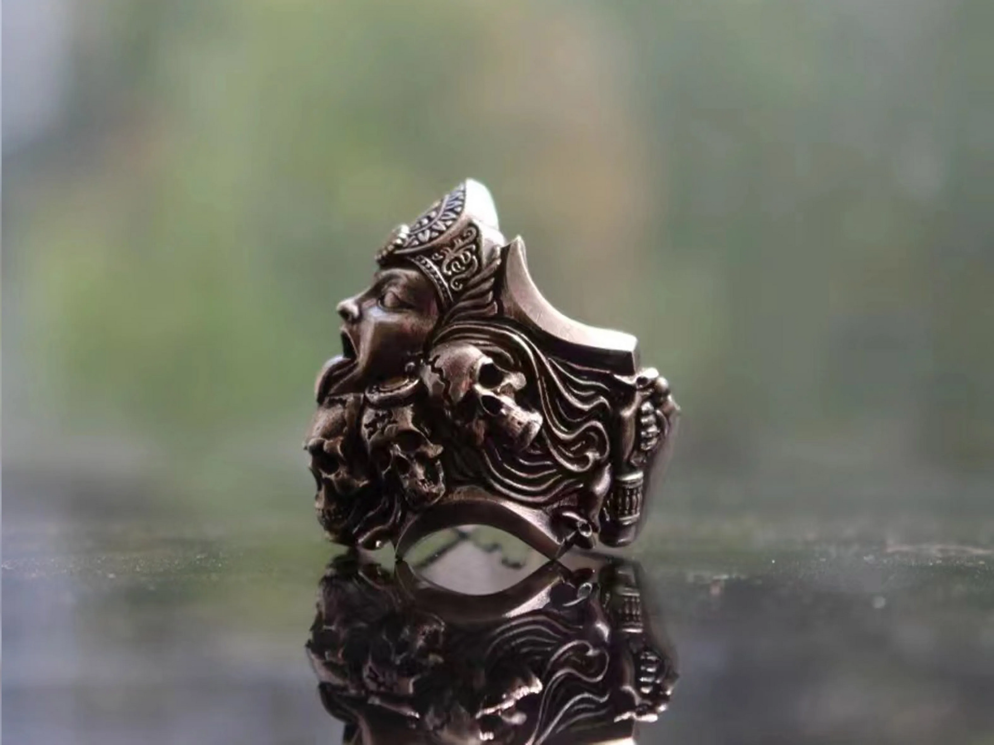 Fashionable and personalized S925 silver ring Ares men's ring
