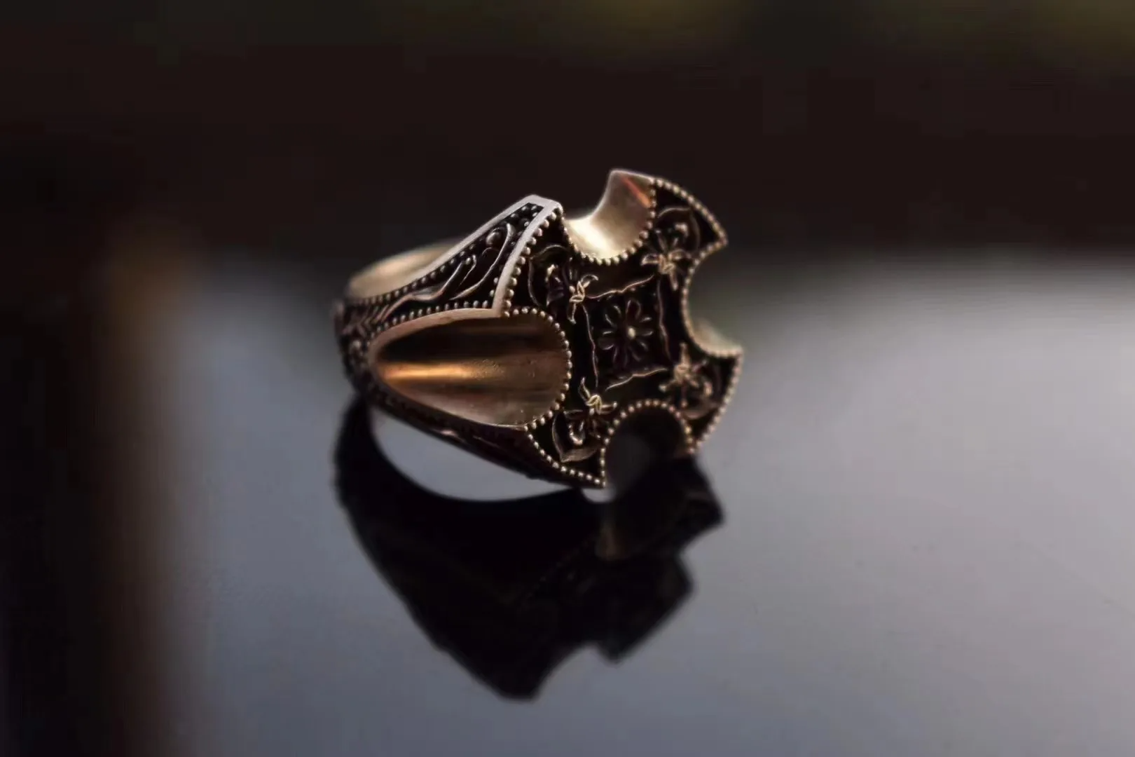 Fashionable and personalized S925 sterling silver ring, neutral decompression ring