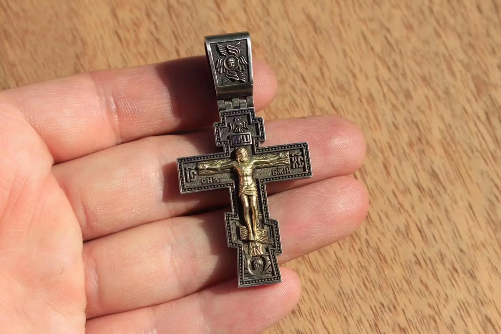 Hot sale  S925 Pure Silver  Square Fine  Cross Pender for Men and Women Couple