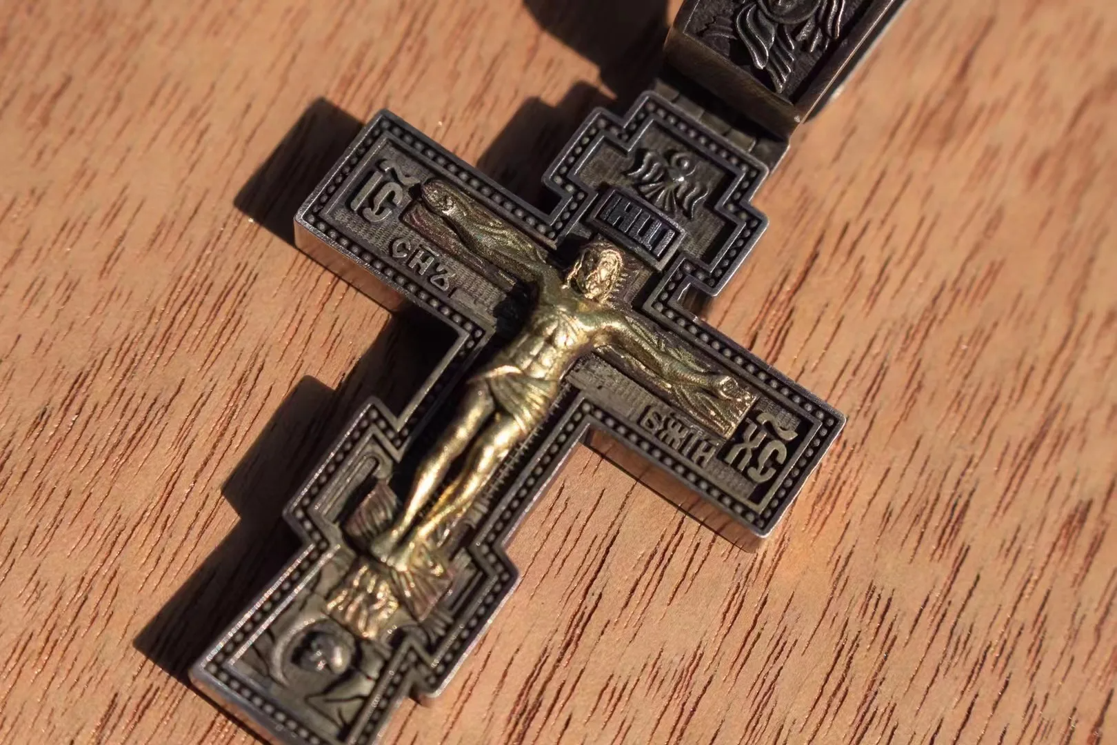 Hot sale  S925 Pure Silver  Square Fine  Cross Pender for Men and Women Couple