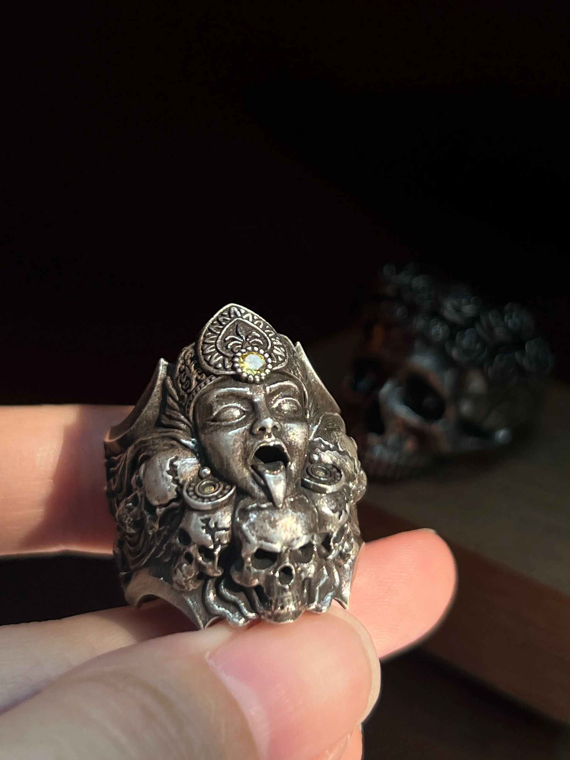 Fashionable and personalized S925 silver ring Ares men's ring
